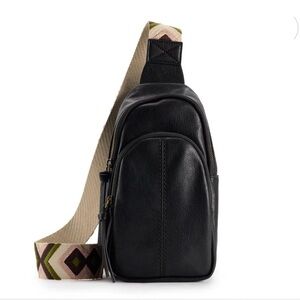 Sonoma Black Leather Sling Bag